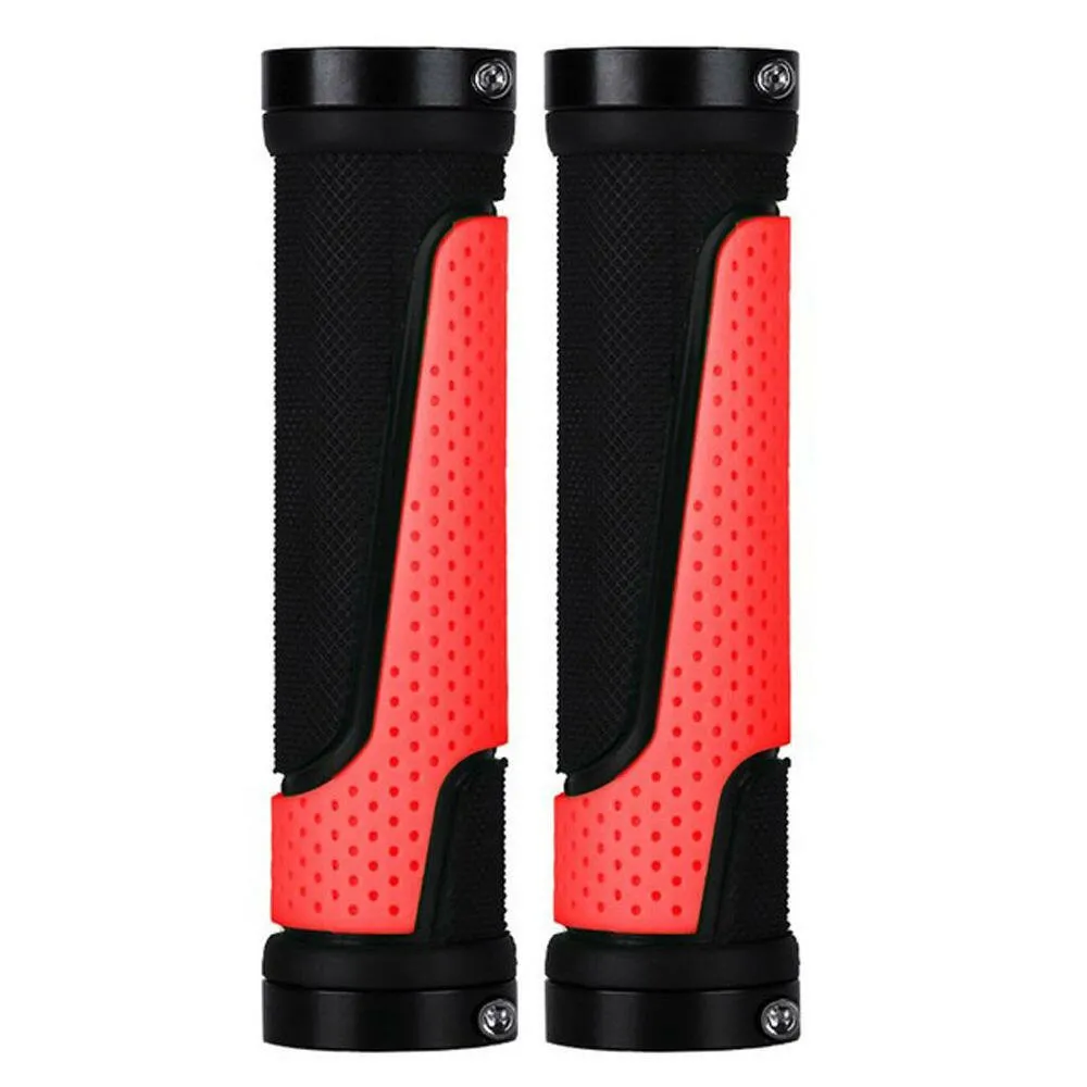 1 Pair Mtb Grips Bicycle Handlebar Grip Mountain Folding Lock-On Non-slip Rubber Handlebar Bike Spare Parts Bicycle Accessories