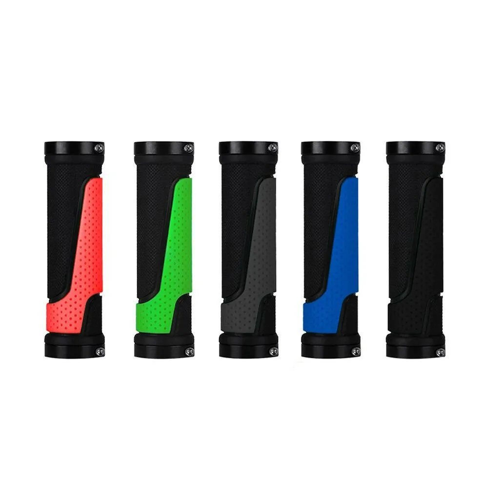 1 Pair Mtb Grips Bicycle Handlebar Grip Mountain Folding Lock-On Non-slip Rubber Handlebar Bike Spare Parts Bicycle Accessories