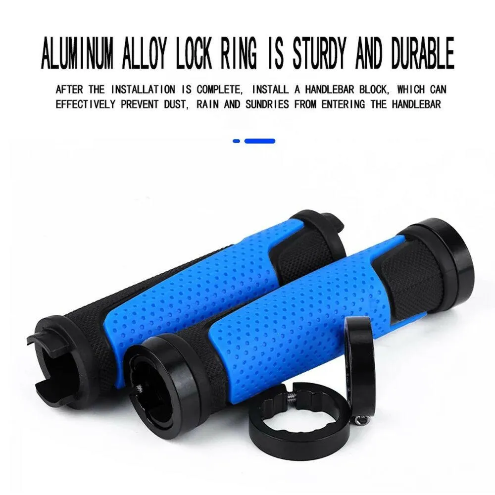 1 Pair Mtb Grips Bicycle Handlebar Grip Mountain Folding Lock-On Non-slip Rubber Handlebar Bike Spare Parts Bicycle Accessories