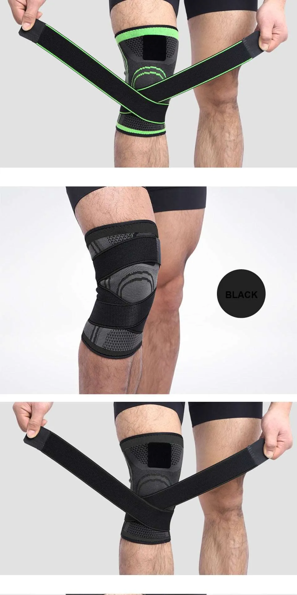 1piece Knee Support Professional Protective Sports Knee Pad Breathable Bandage Knee Brace