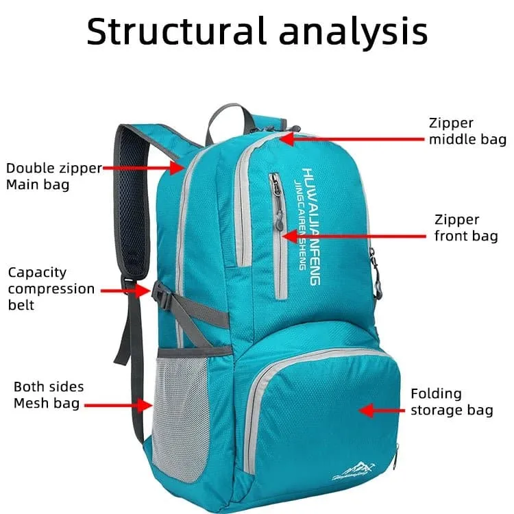 28L Ultra Light Travel Daypack - Foldable Softback Backpack with Water Repellency.