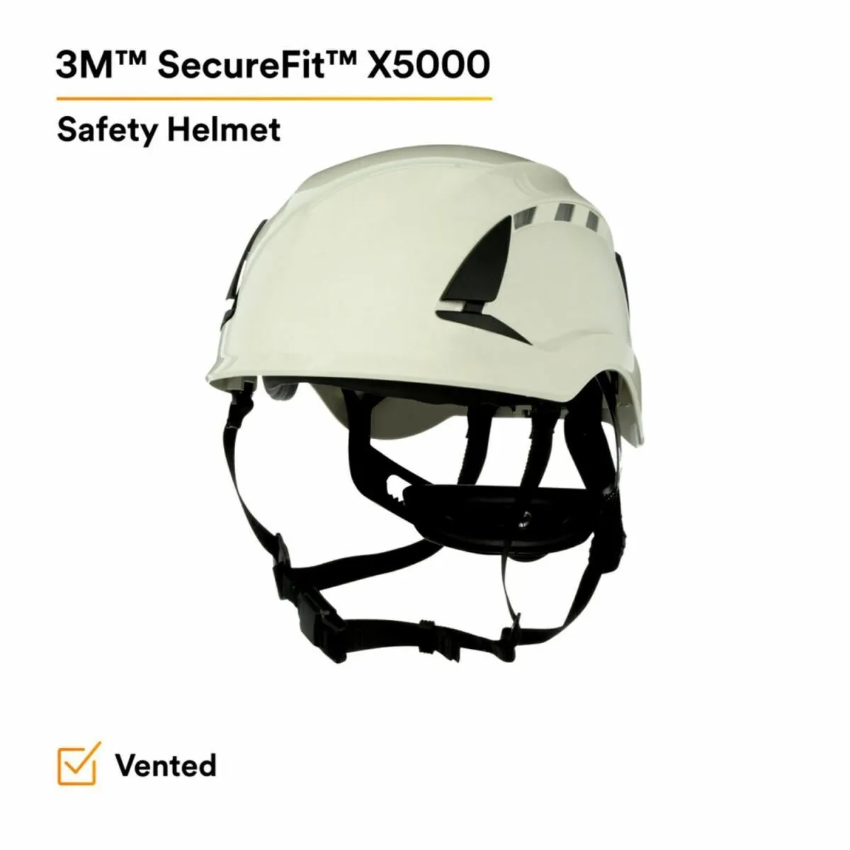 3M X5000 SecureFit Vented Safety Helmet - White