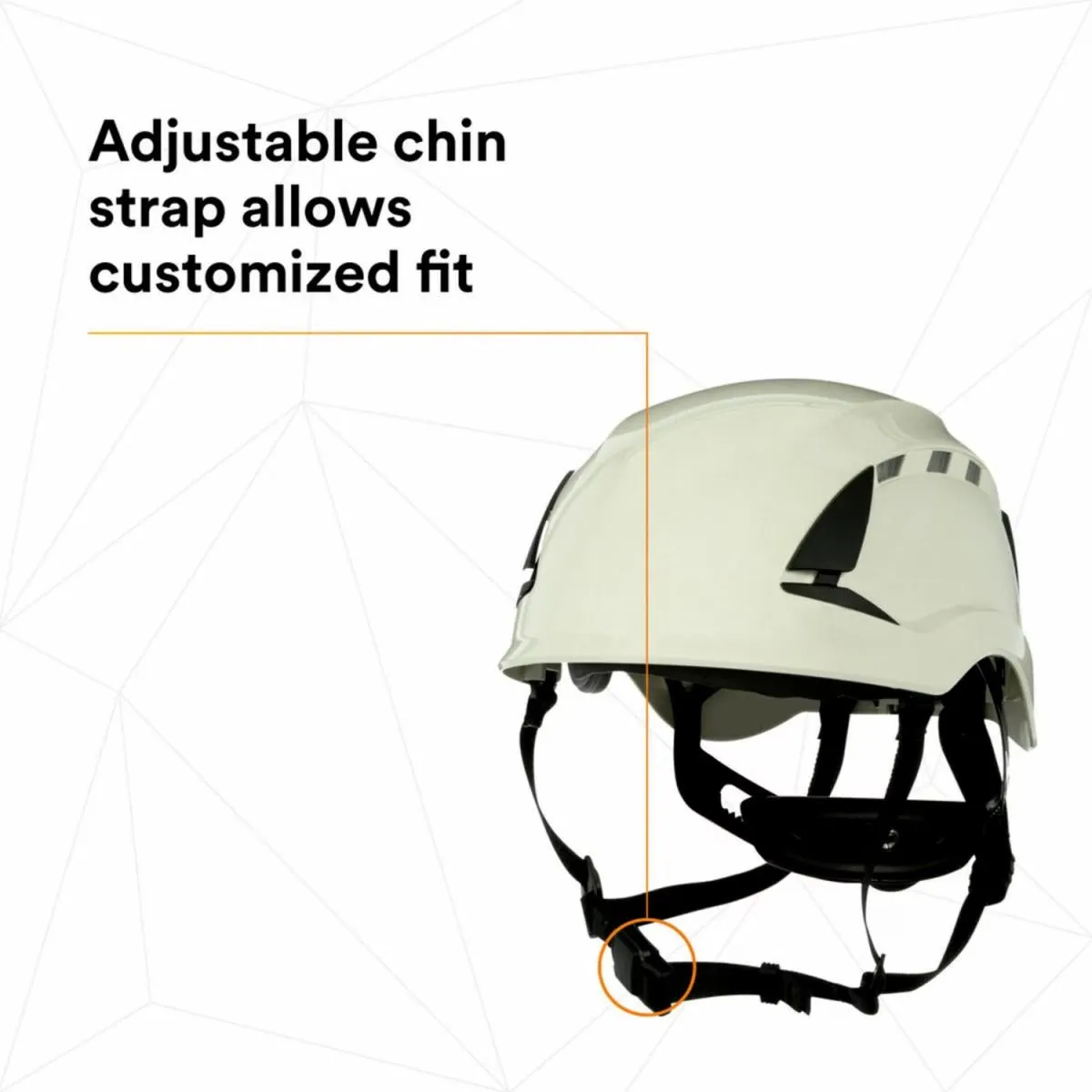 3M X5000 SecureFit Vented Safety Helmet - White