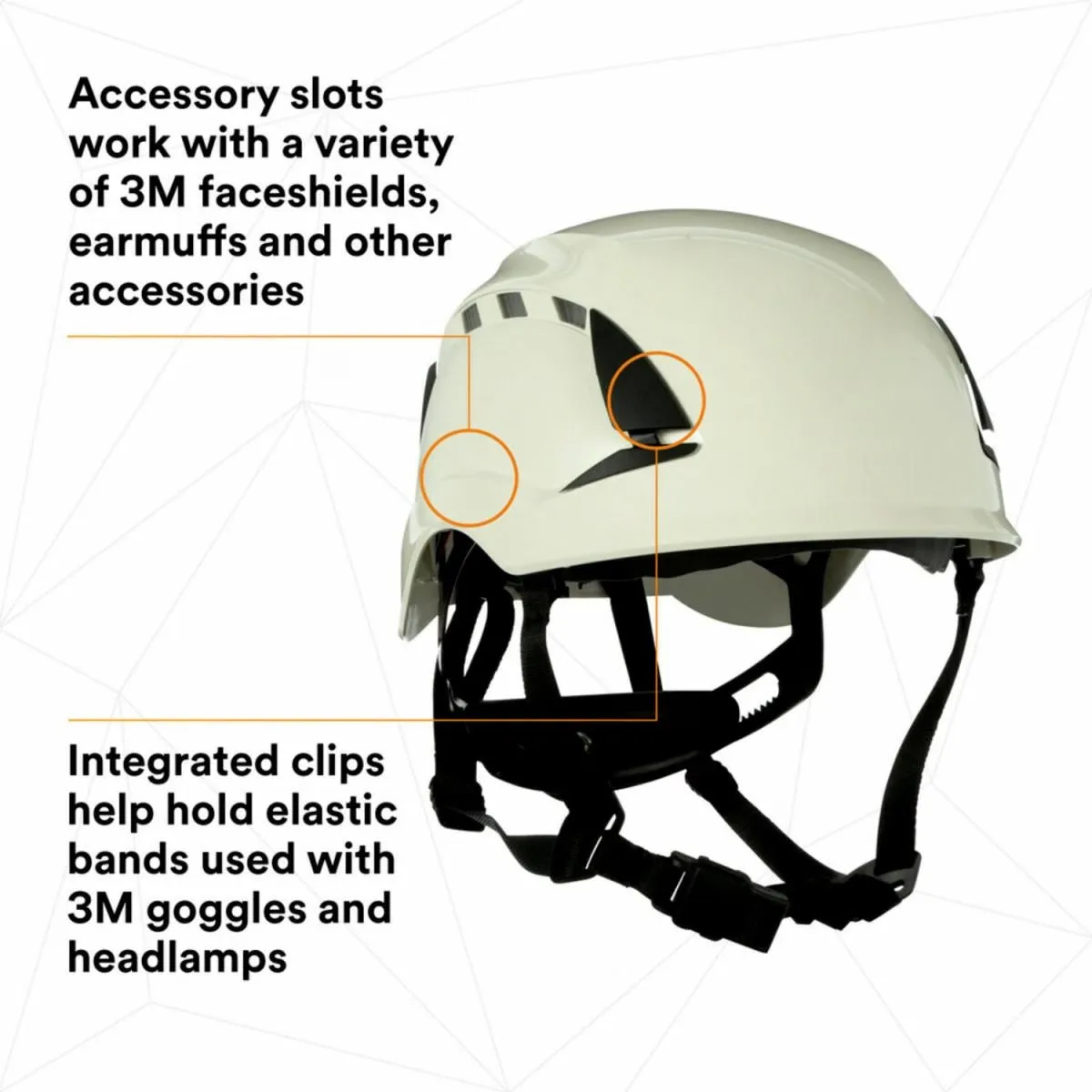 3M X5000 SecureFit Vented Safety Helmet - White