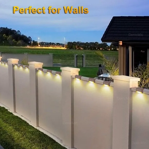 4-Pack Solar LED Deck Step Pathway Lights