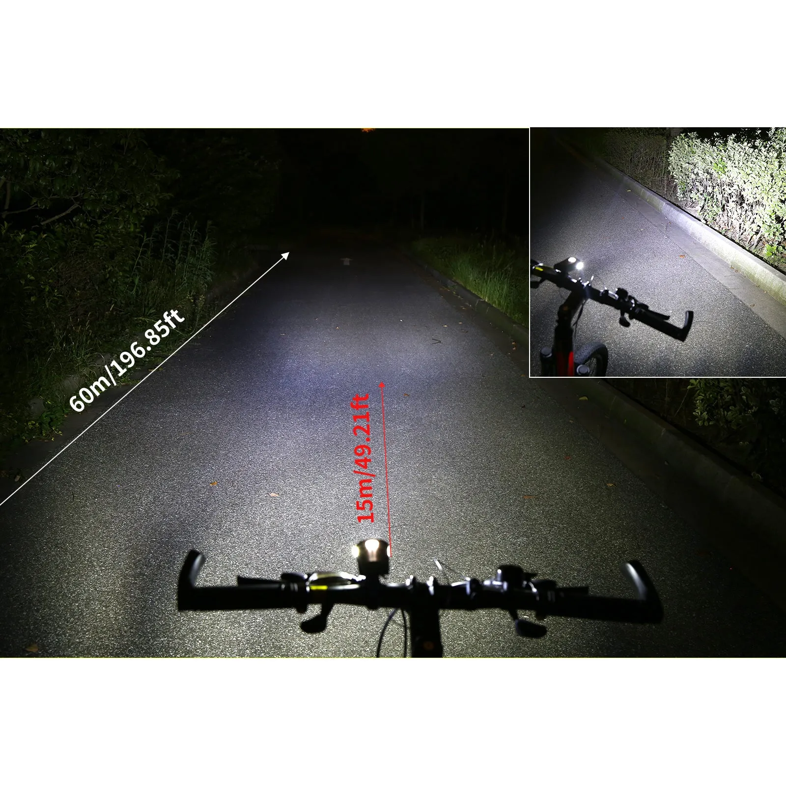 400Lm 1200mAh USB Rechargeable Bike Front Lamp Waterproof Bicycle Headlight w/ Horn 100DB 4Models