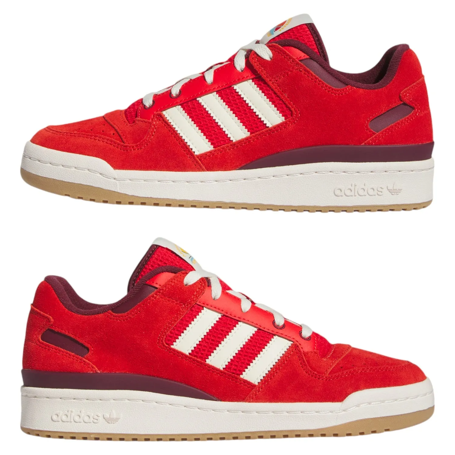 adidas Originals Forum Low Shoes - Red / Off White / Gum