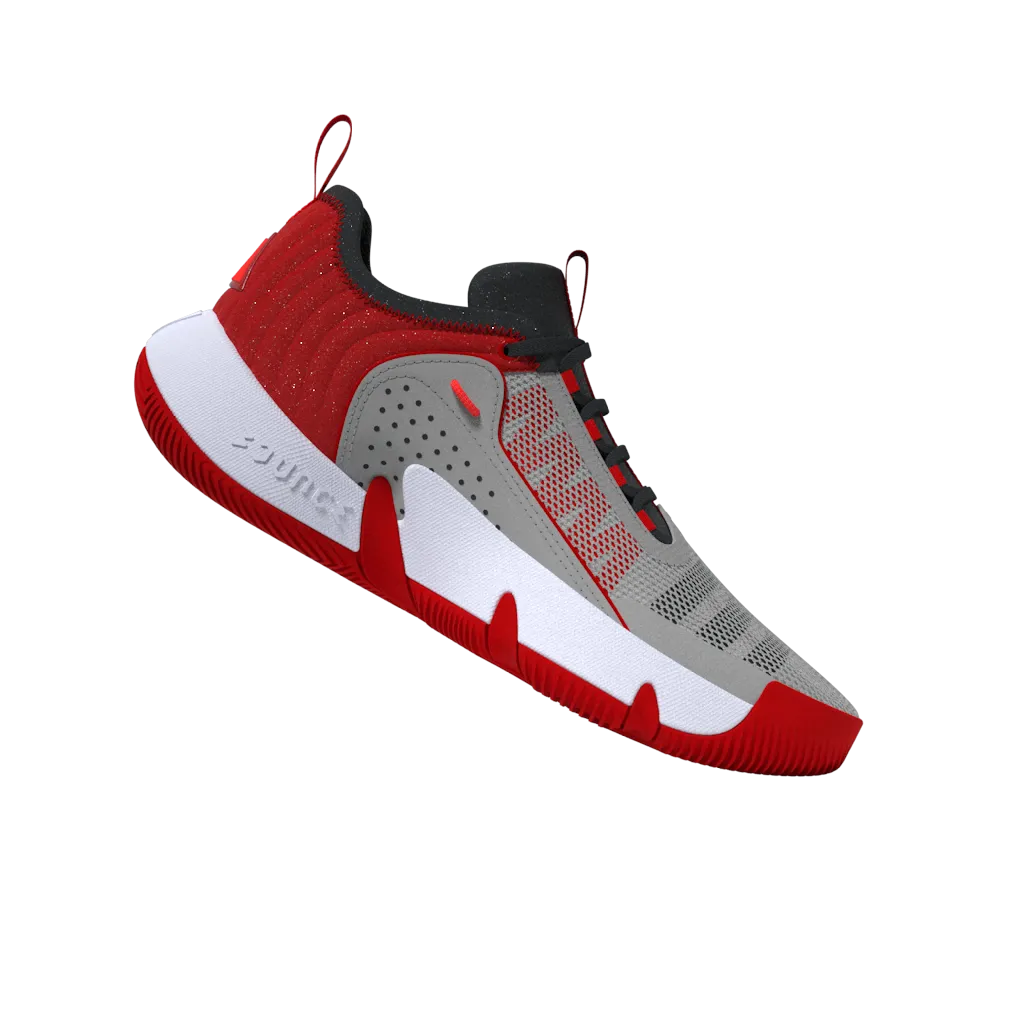 Adidas Trae Unlimited Junior Basketball Shoes - Grey/Carbon/Scarlet