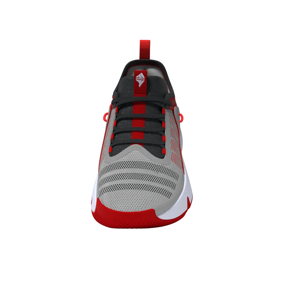 Adidas Trae Unlimited Junior Basketball Shoes - Grey/Carbon/Scarlet