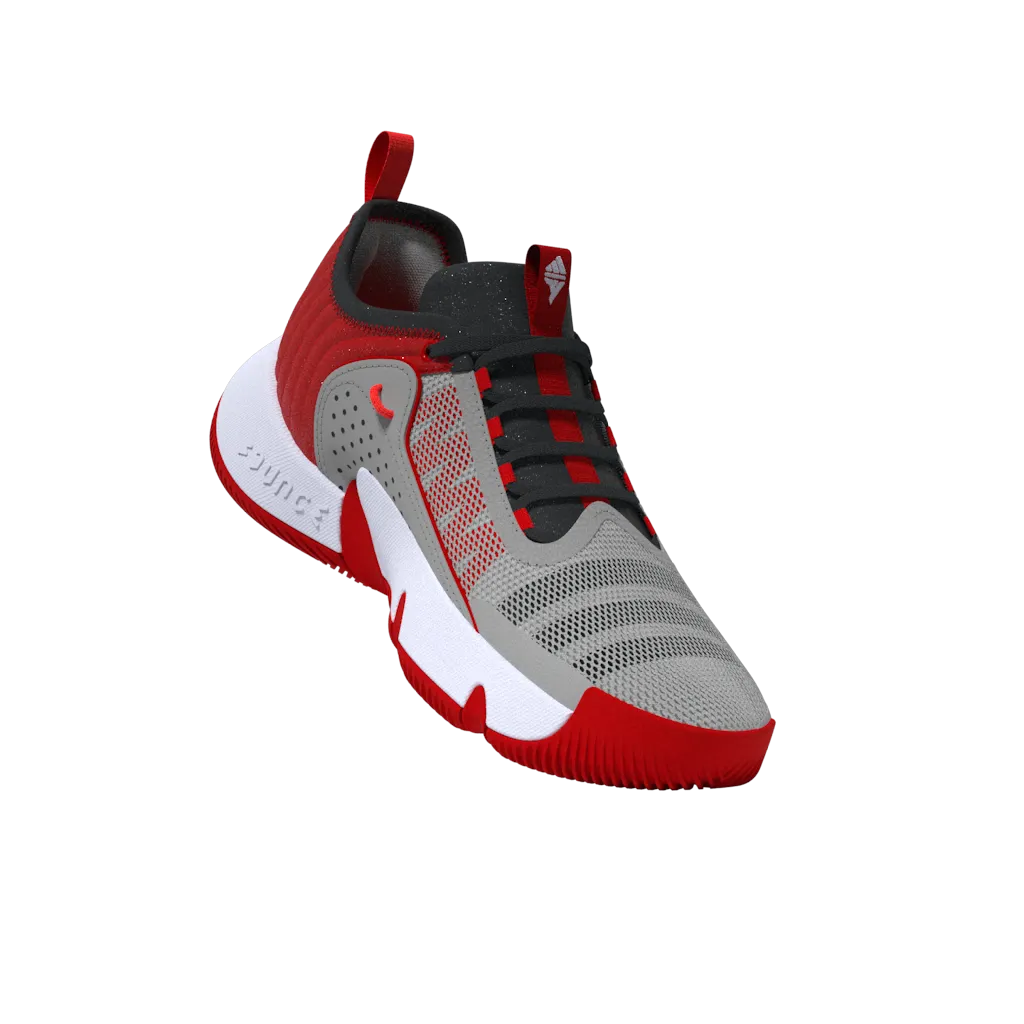 Adidas Trae Unlimited Junior Basketball Shoes - Grey/Carbon/Scarlet