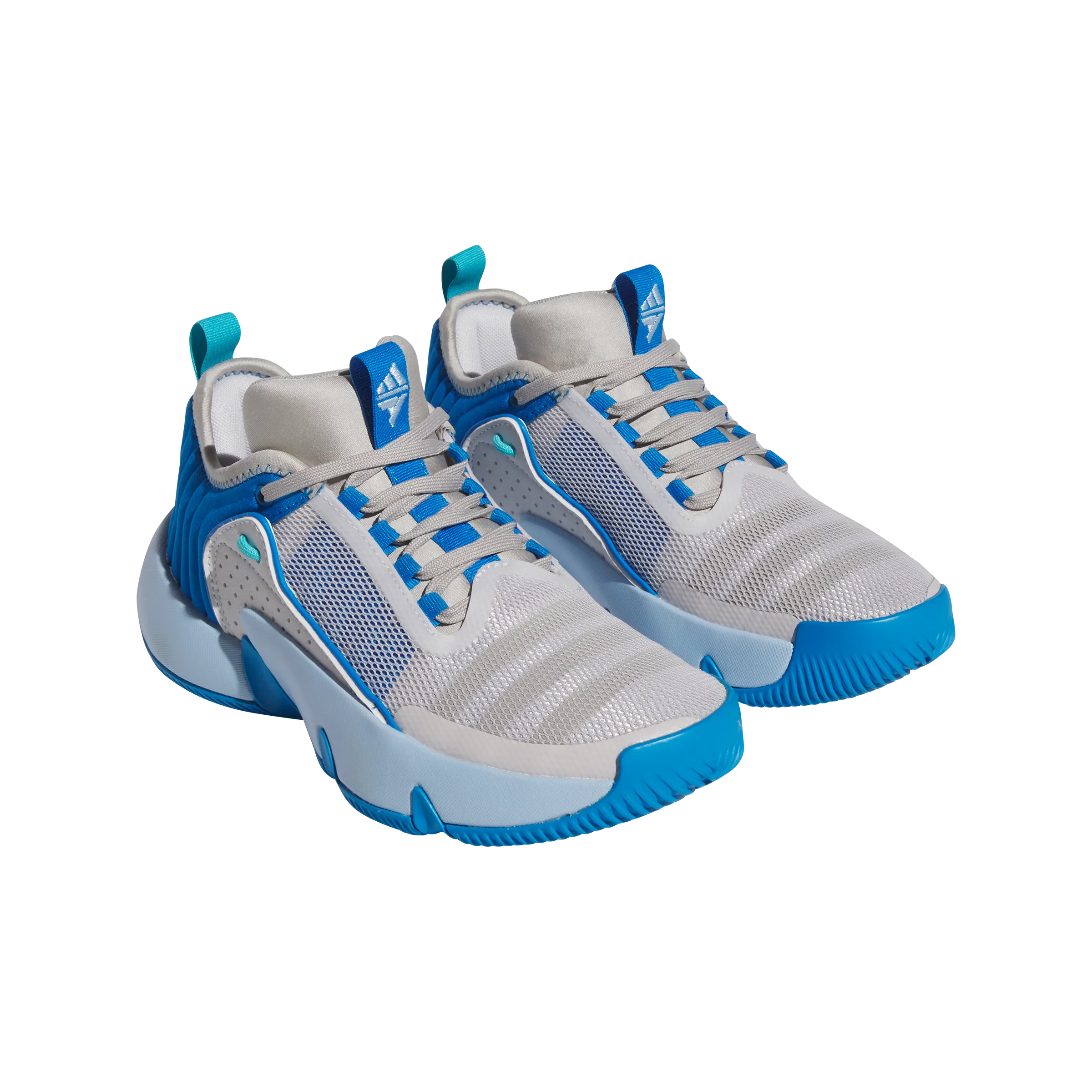 Adidas Trae Unlimited Junior Basketball Shoes - Grey/Grey/Blue