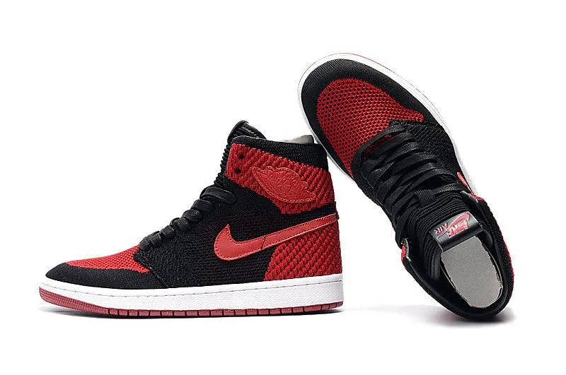 Air Jordan 1 Flyknit “Bred” Black/Varsity Red-White