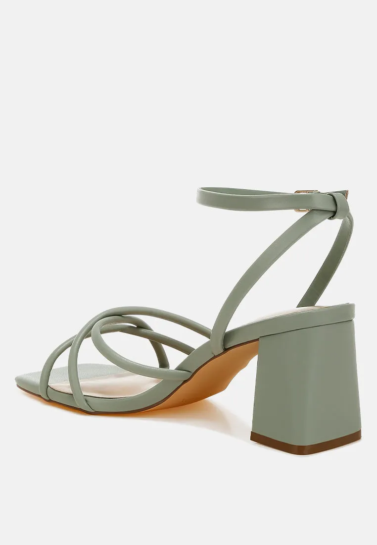 Alyona Low Block Heel Strappy Sandals