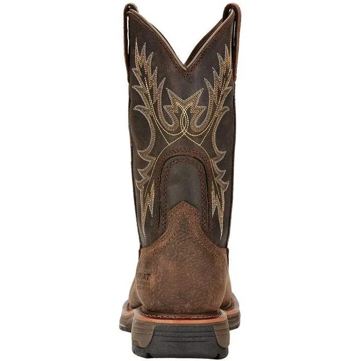 Ariat Men's WorkHog 11" Comp Toe WP Western Work Boot - Bruin Brown - 10017420