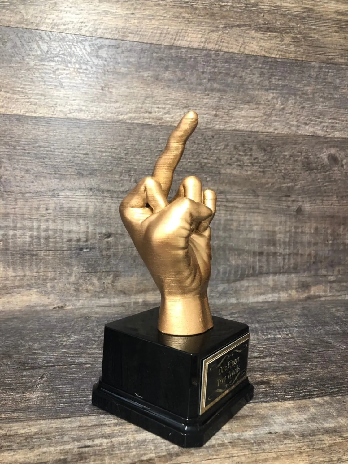 Baseball Trophy Funny Loser Trophy Middle Finger Gag Gift Adult Humor Funny Flipping The Bird F*ck You Trophy One Finger Two Words Award