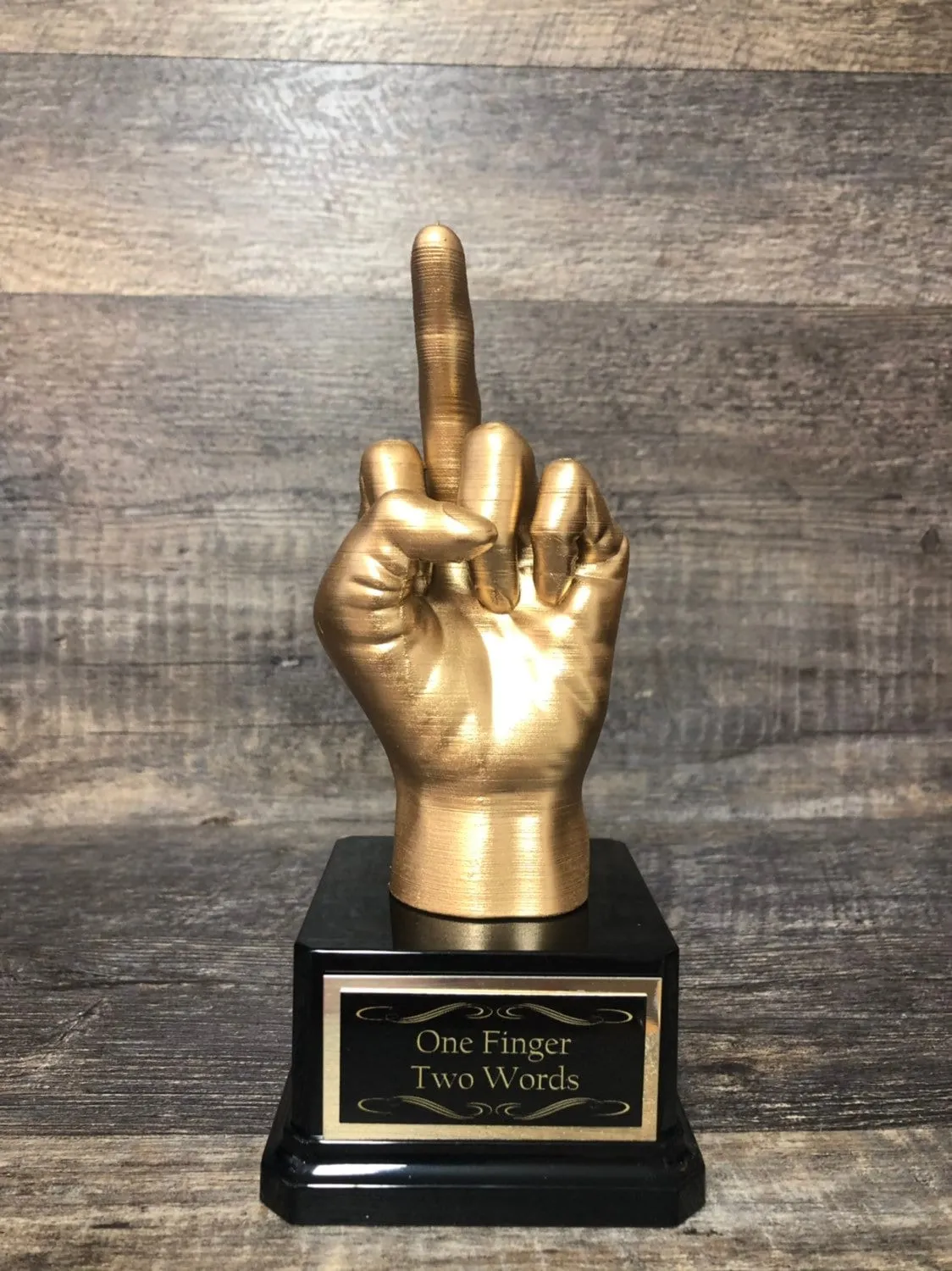 Baseball Trophy Funny Loser Trophy Middle Finger Gag Gift Adult Humor Funny Flipping The Bird F*ck You Trophy One Finger Two Words Award