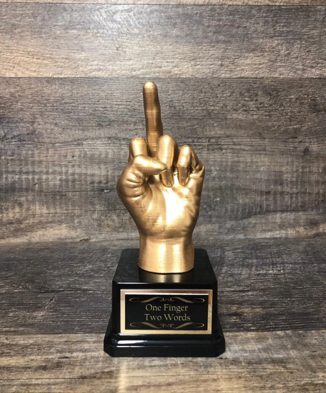 Baseball Trophy Funny Loser Trophy Middle Finger Gag Gift Adult Humor Funny Flipping The Bird F*ck You Trophy One Finger Two Words Award