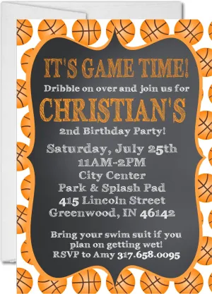 Basketball Birthday Party Invitations