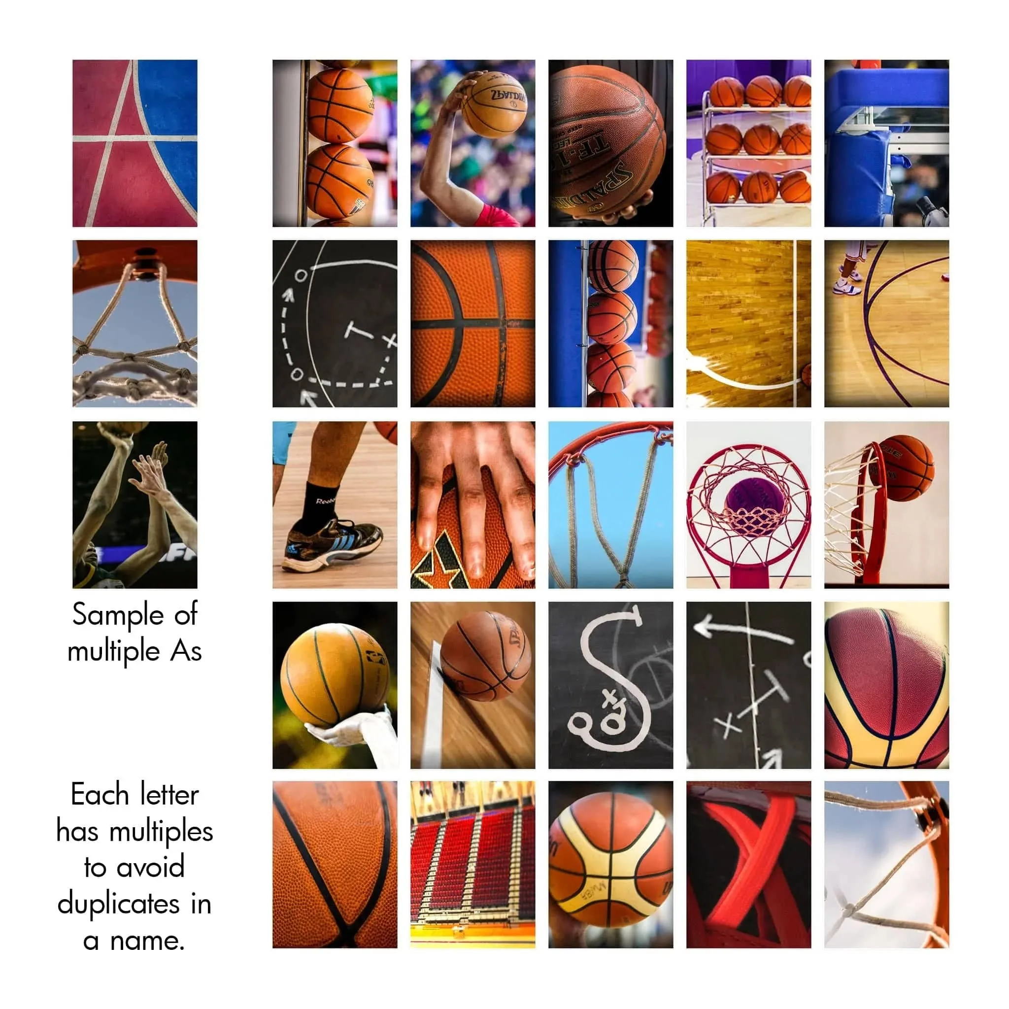 Basketball Letter Name Print