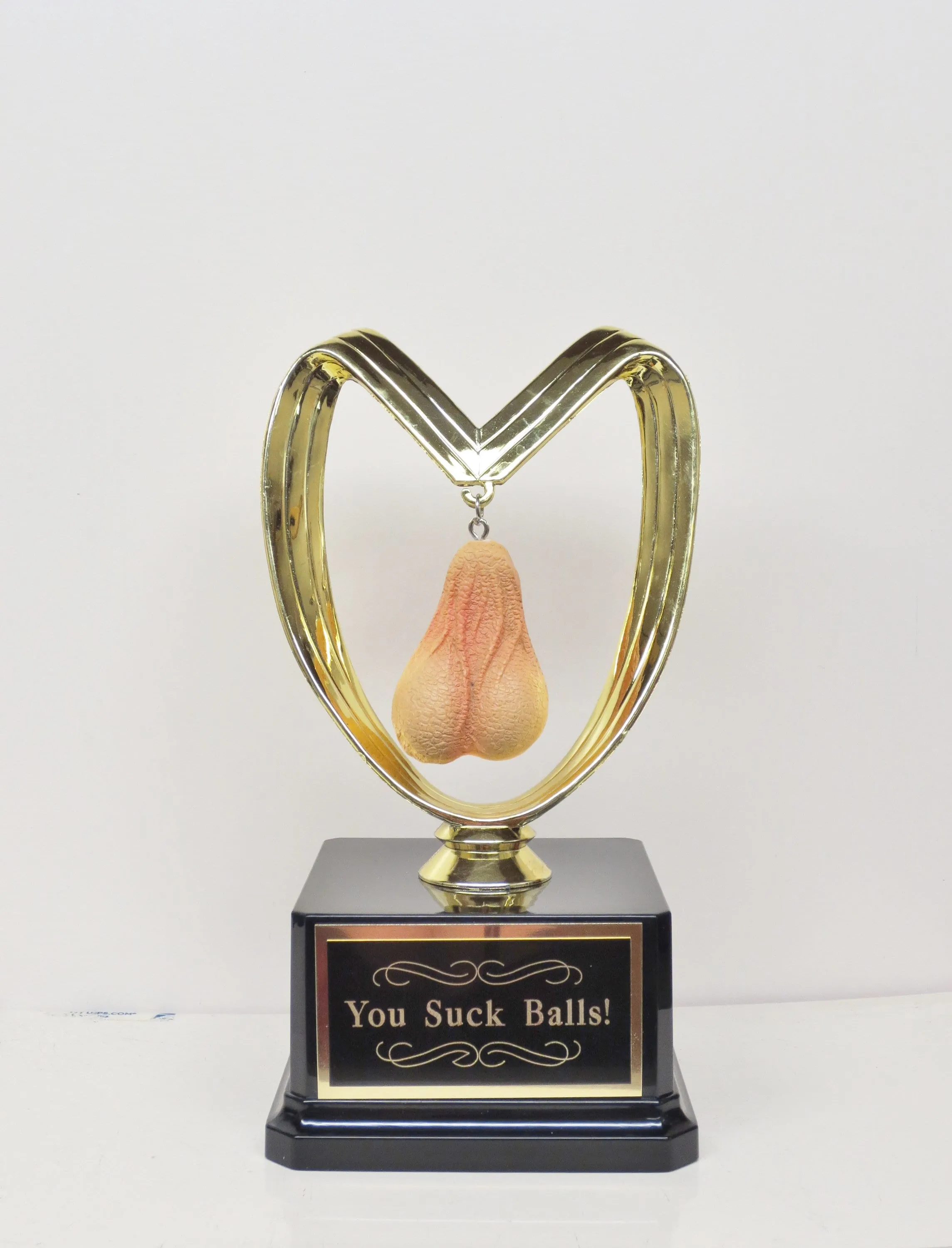 Basketball Trophy Loser You Suck Balls Testicle Trophy Last Place Basketball Madness Bracket Loser You've Got Balls Funny Trophy Adult Humor