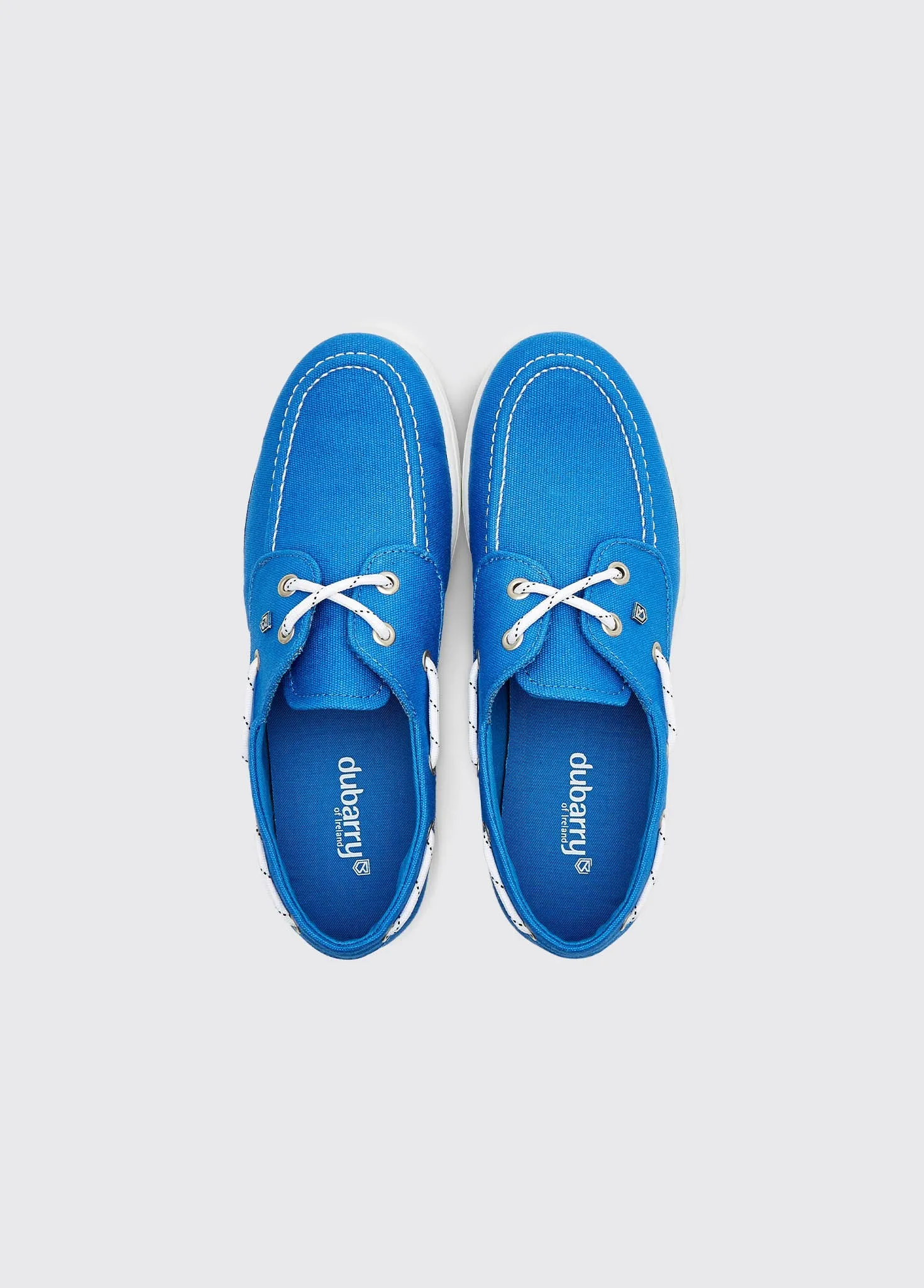 Biarritz Canvas Boat Shoe - Blue Mist