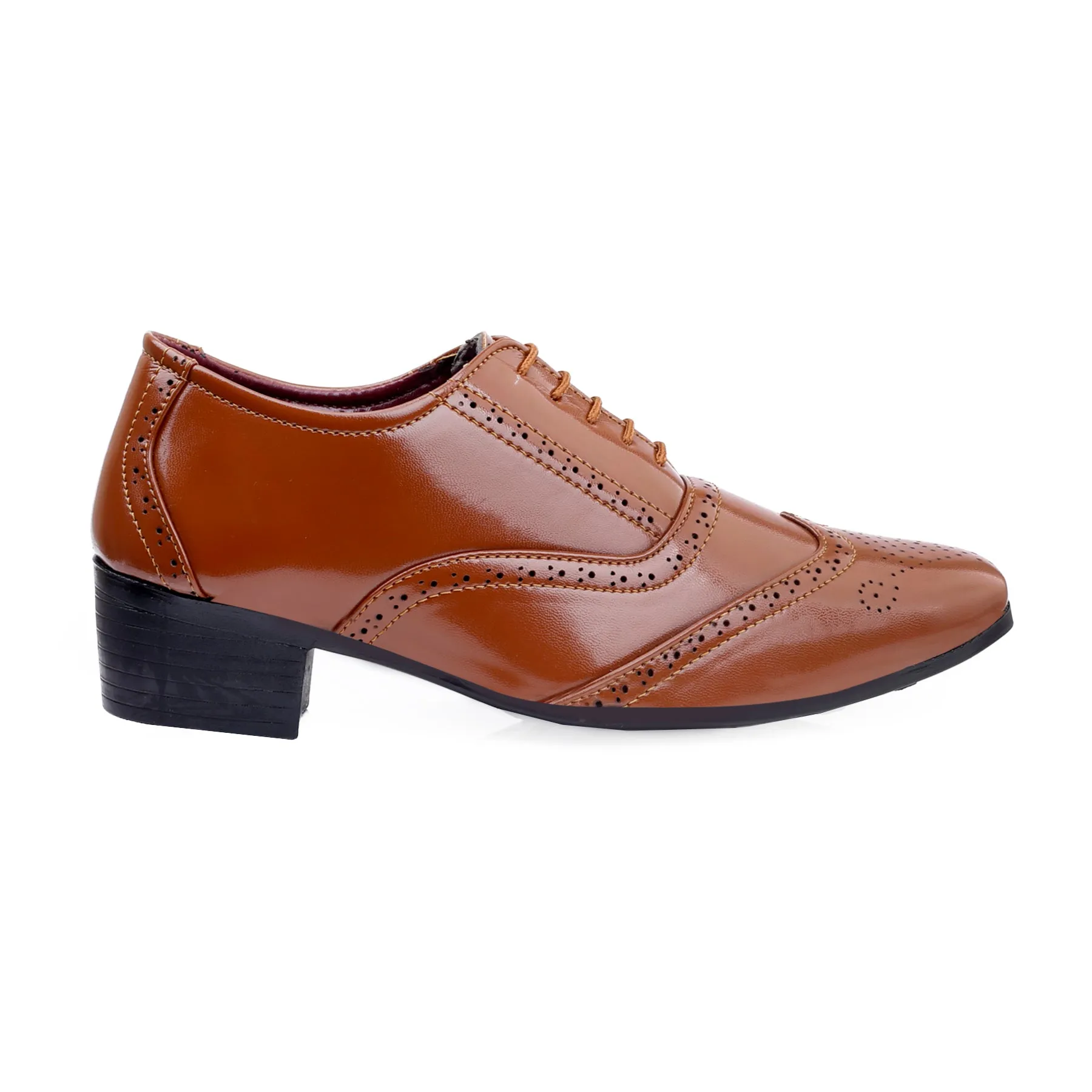 BXXY Height Increasing Formal And Office Wear Brogue Shoes For Men