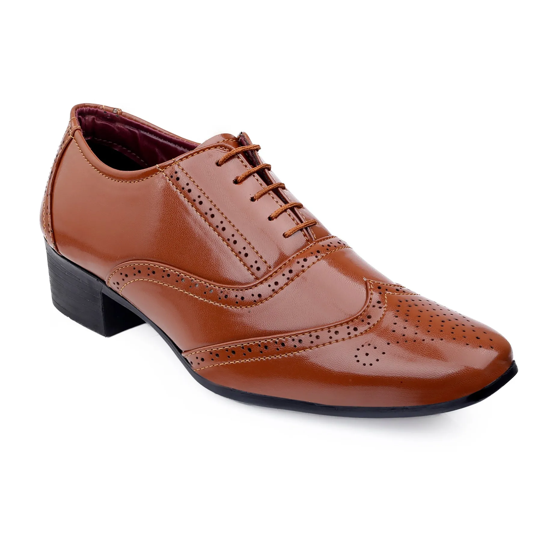 BXXY Height Increasing Formal And Office Wear Brogue Shoes For Men