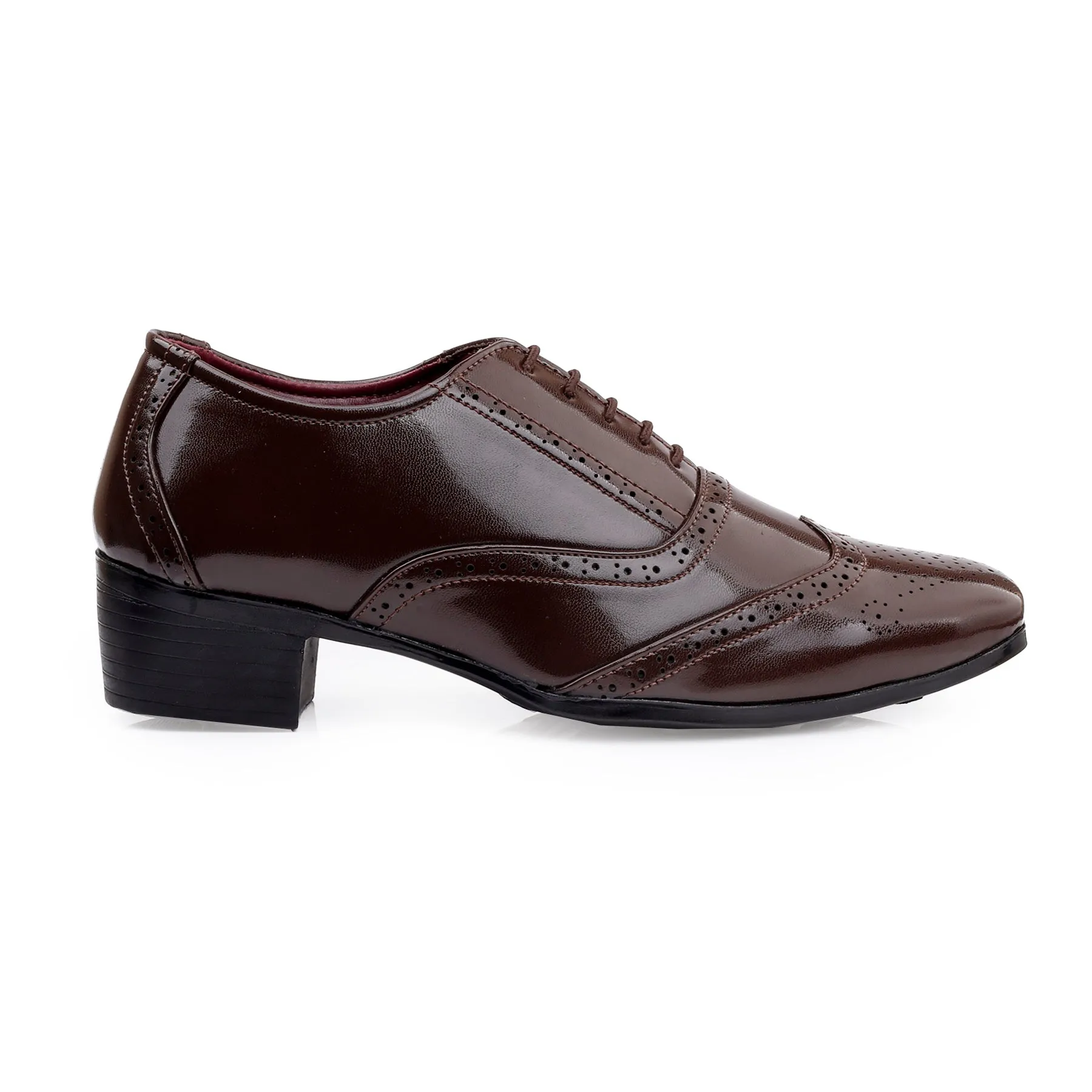 BXXY Height Increasing Formal And Office Wear Brogue Shoes For Men