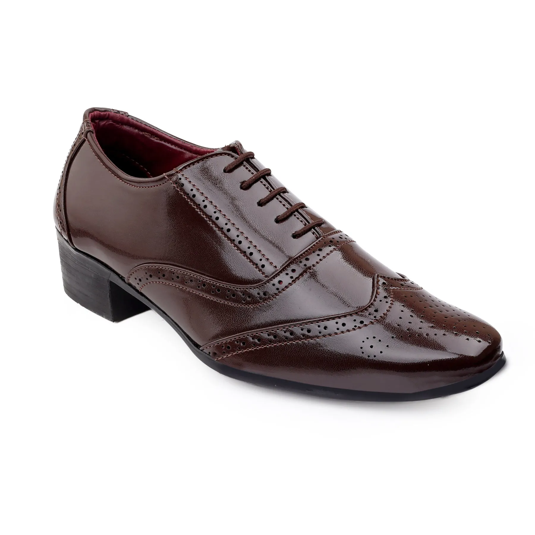 BXXY Height Increasing Formal And Office Wear Brogue Shoes For Men