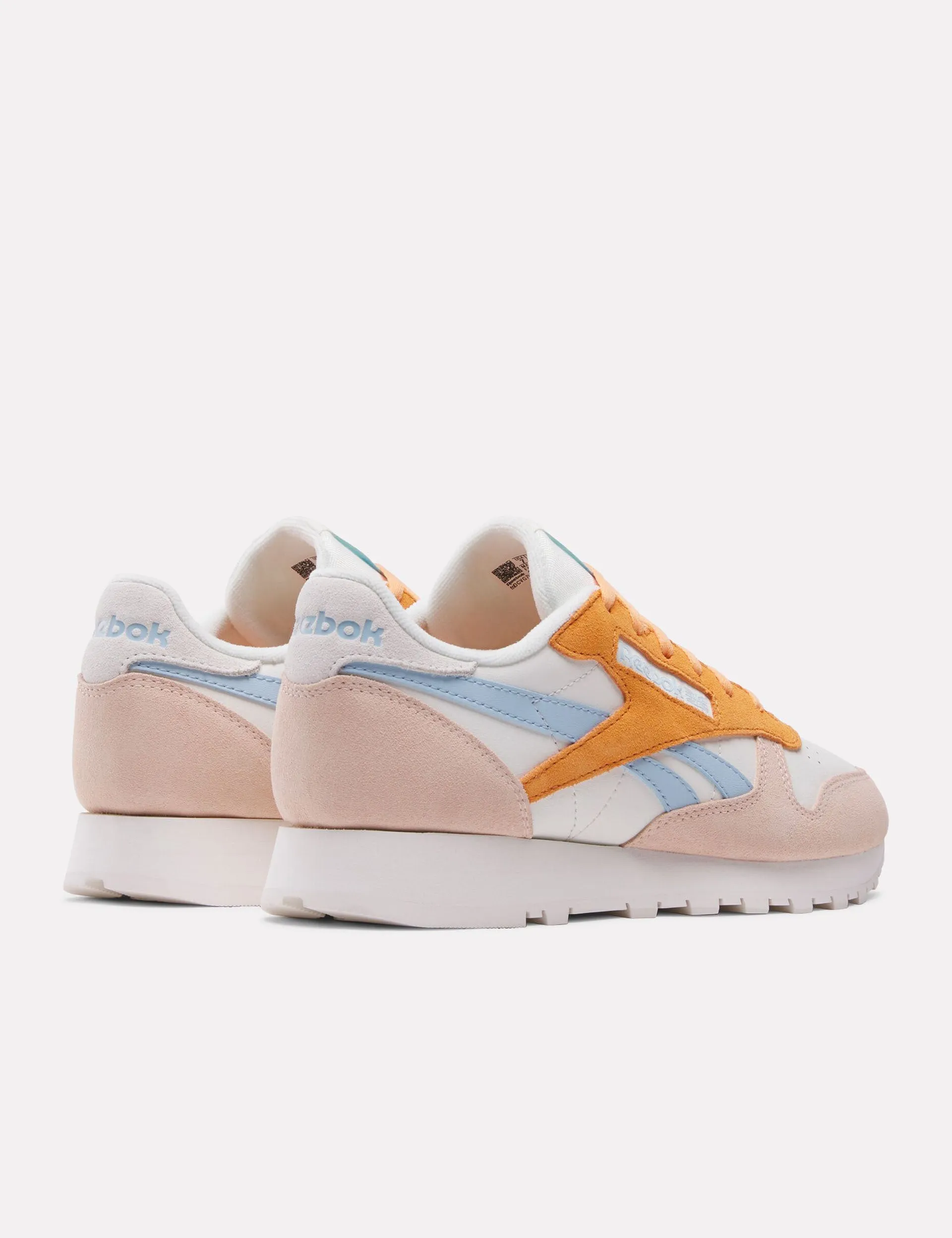 Classic Leather Shoes - Chalk/Washed Clay/Soft Blue