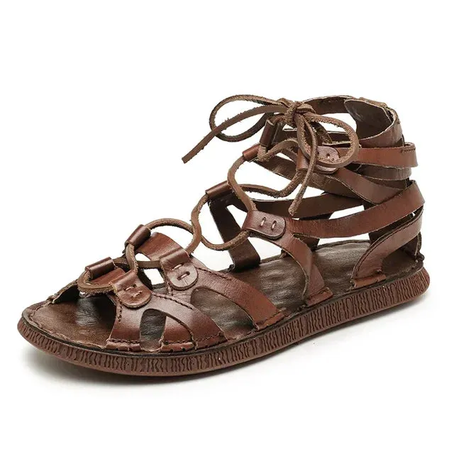 Comfy Genuine Leather Gladiator Sandals