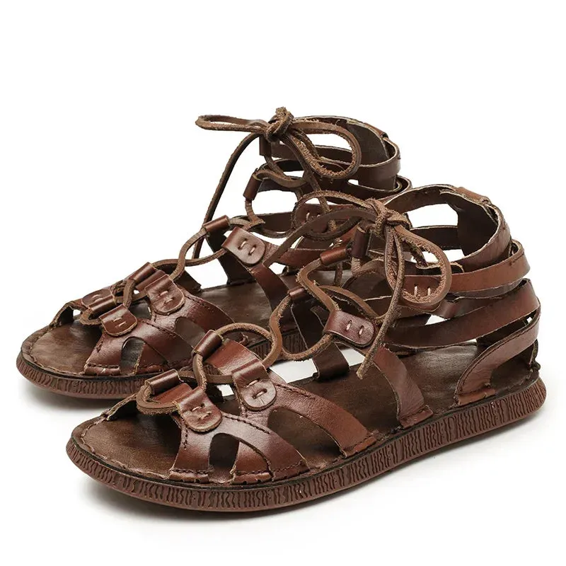 Comfy Genuine Leather Gladiator Sandals