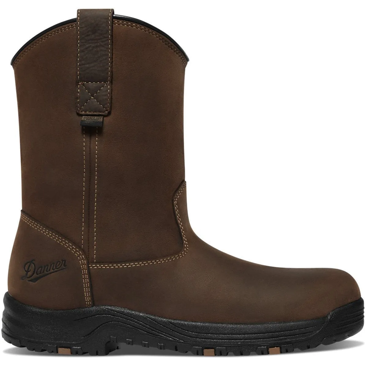 Danner Men's Caliper 10" Plain Toe WP Wellington Work Boot -Brown- 19490