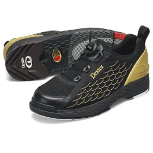 Dexter Mens THE C9 Knit BOA Black/Gold Wide Bowling Shoes