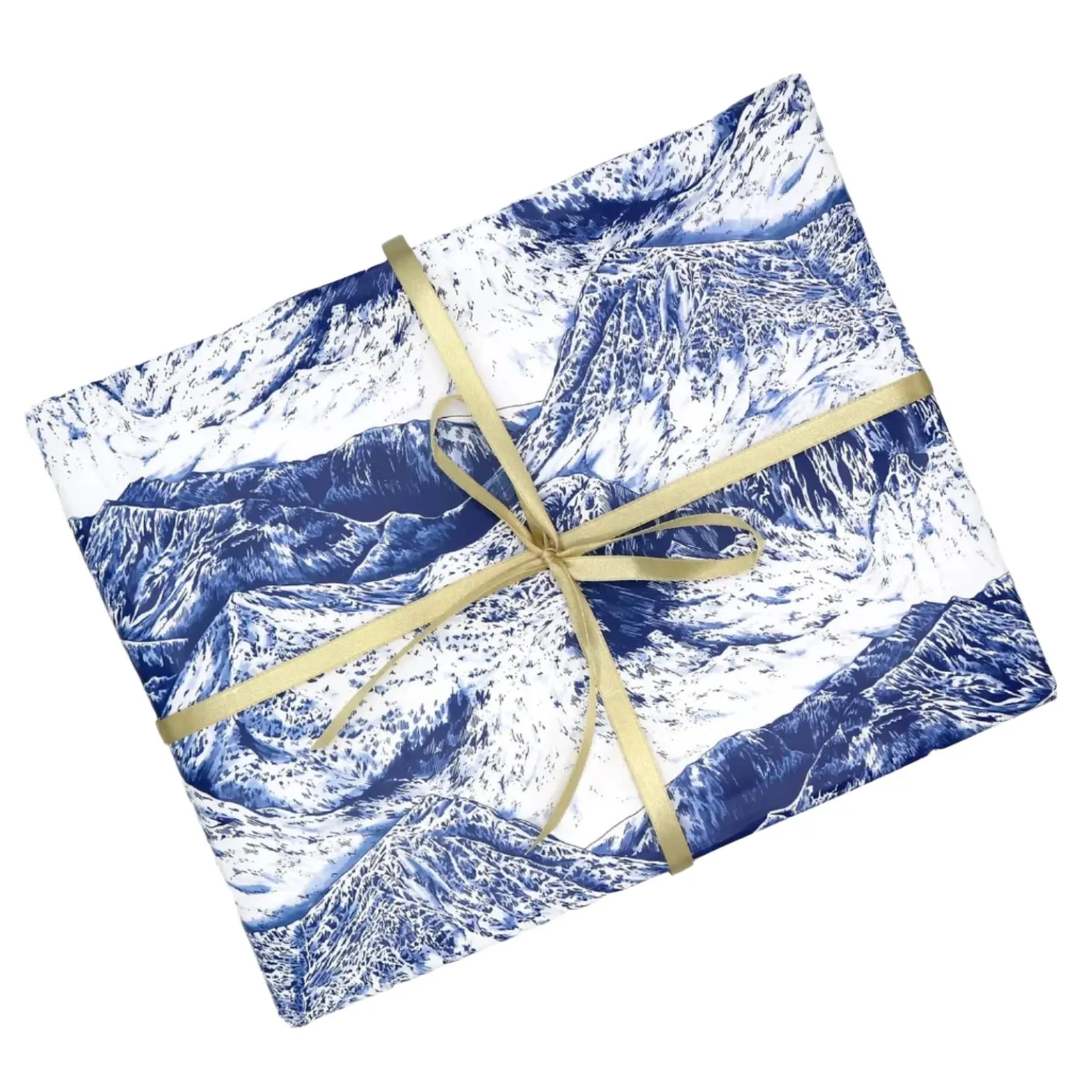 Discover & Draw Mountains Gift Paper - Navy (Per Sheet)