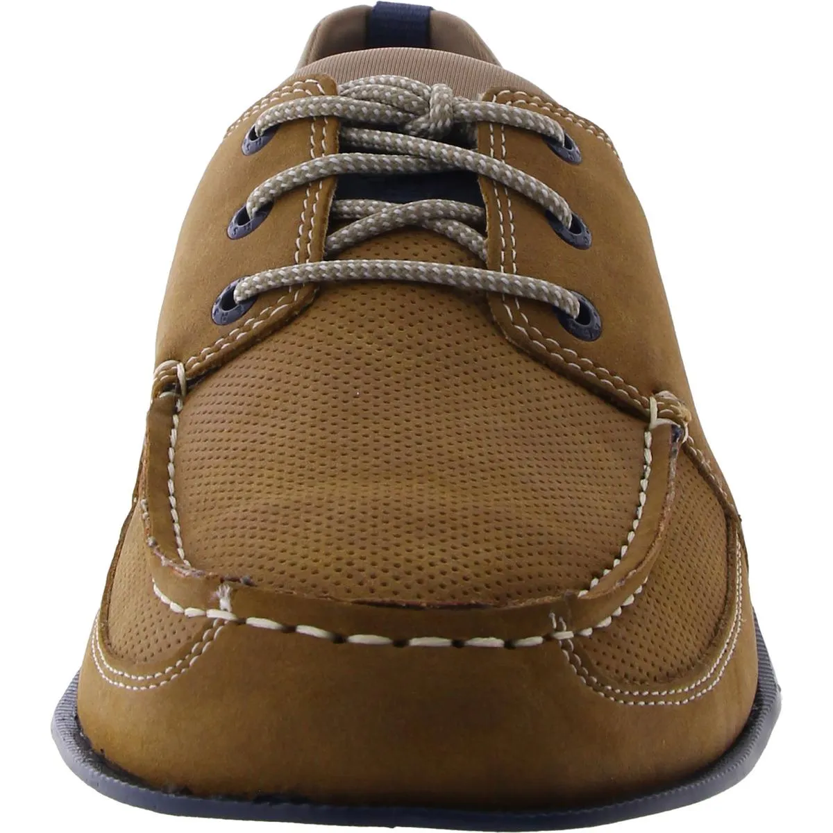 Dockers Mens Saunders Faux Leather Lace-Up Boat Shoes