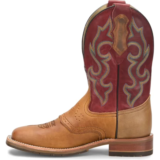 Double H Men's Odie 11" Wide ST Slip Resist Roper Western Work Boot - Red - DH8556