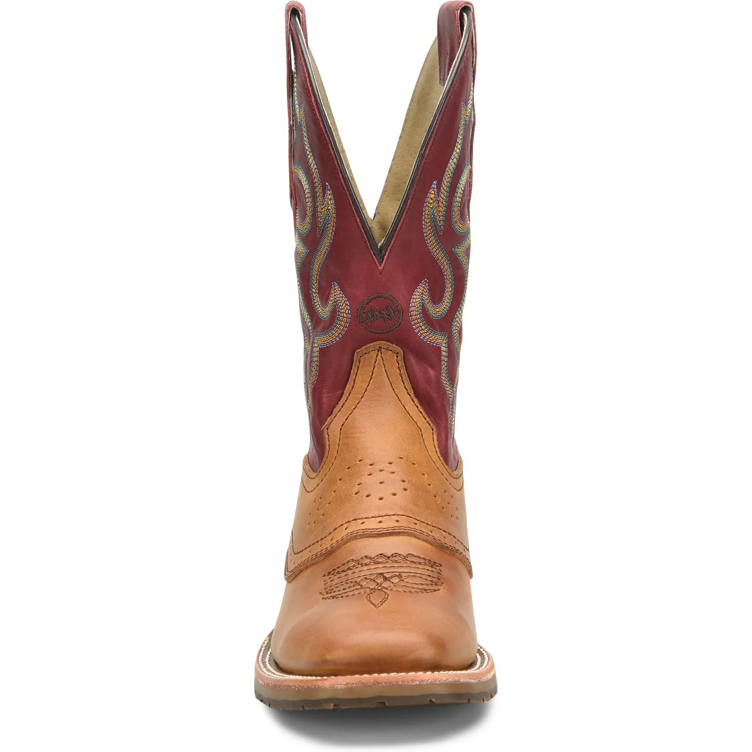 Double H Men's Odie 11" Wide ST Slip Resist Roper Western Work Boot - Red - DH8556