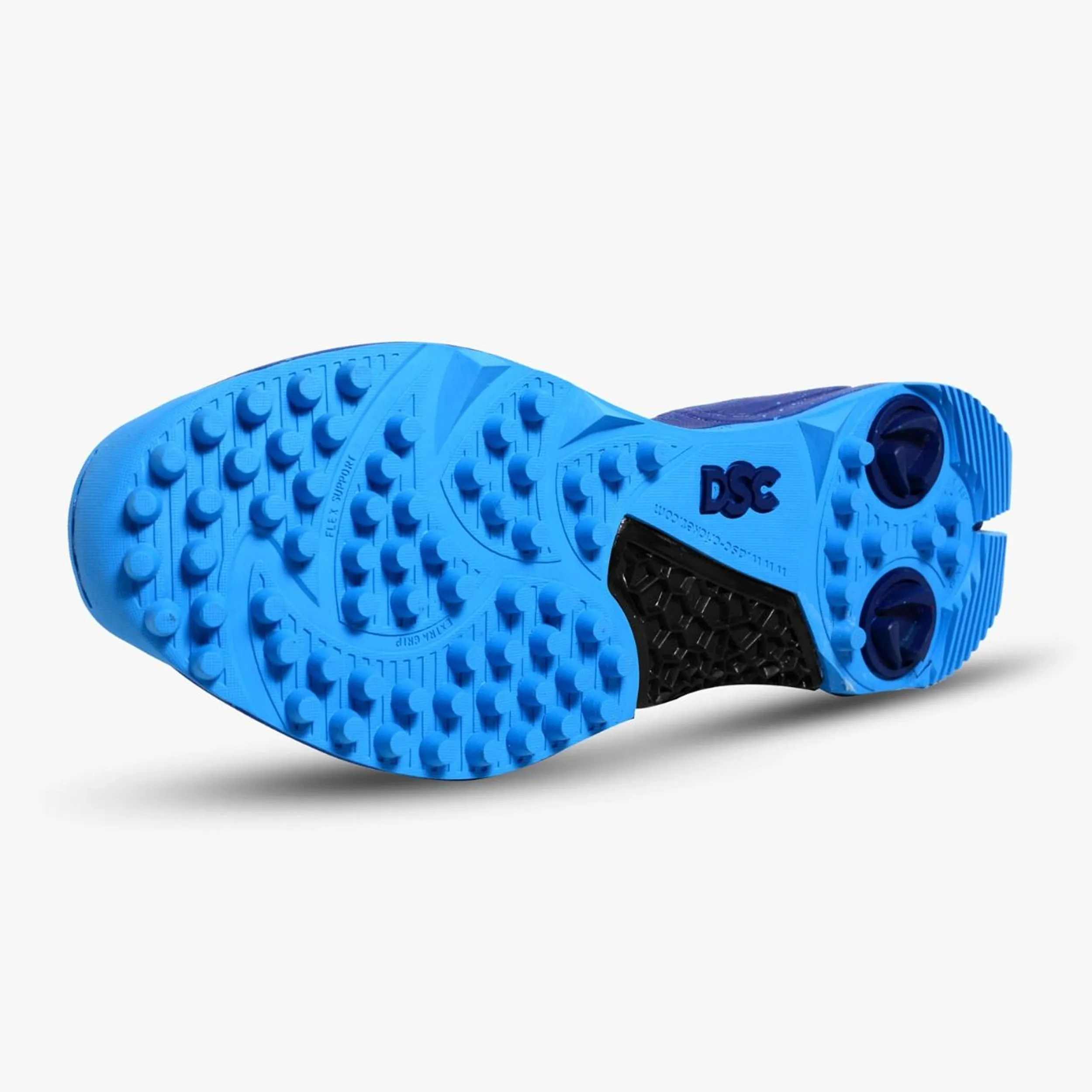 DSC Jaffa 22 Cricket Spike Shoes (White / Blue) - DOD