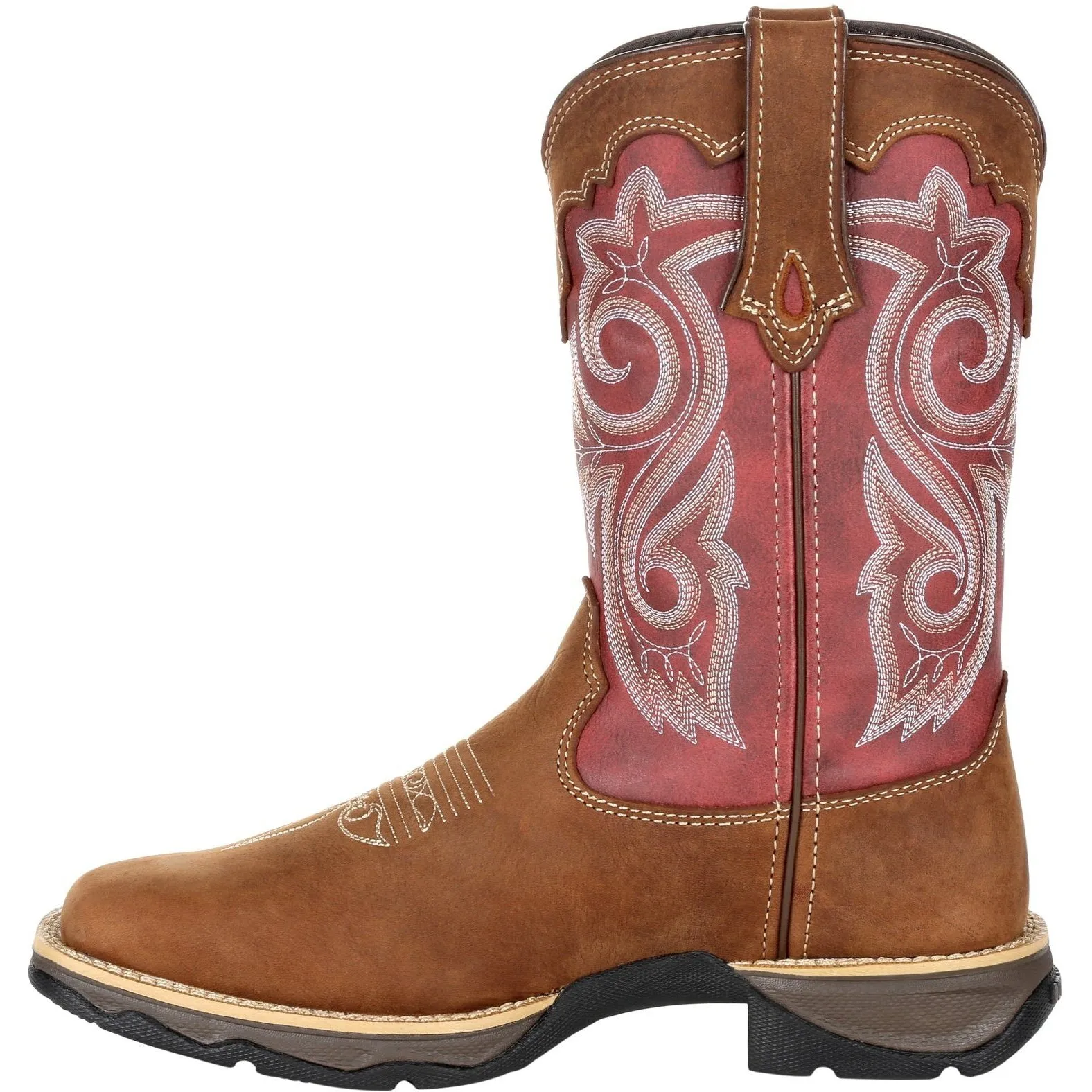 Durango Women's Lady Rebel 10" Sqr Toe Western Boot- Rusty Red- DRD0349