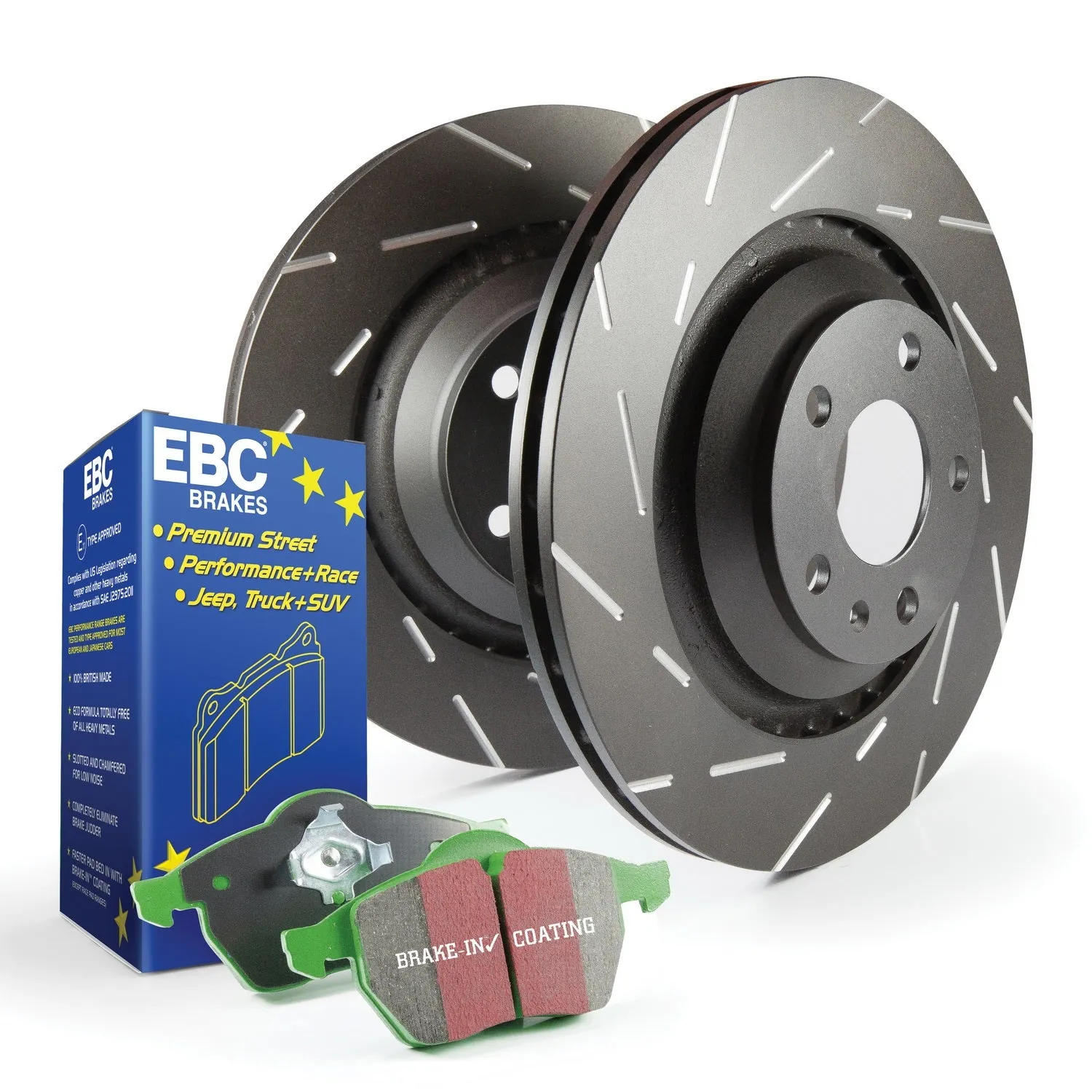 EBC Brakes S2KR1723 S2 Kits Greenstuff 2000 and USR Rotors