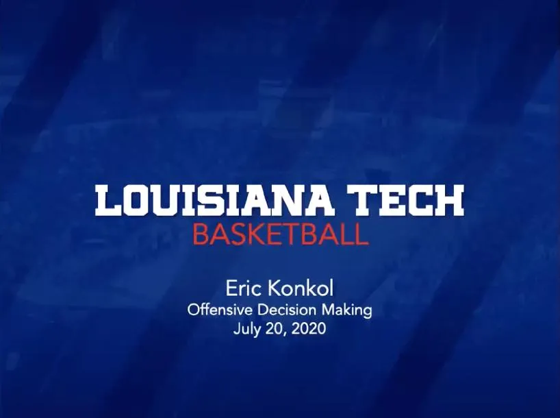 Eric Konkol - Offensive Decision Making