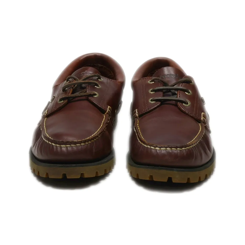 Gaastra Boat Shoes Leather Brown Colour For Men