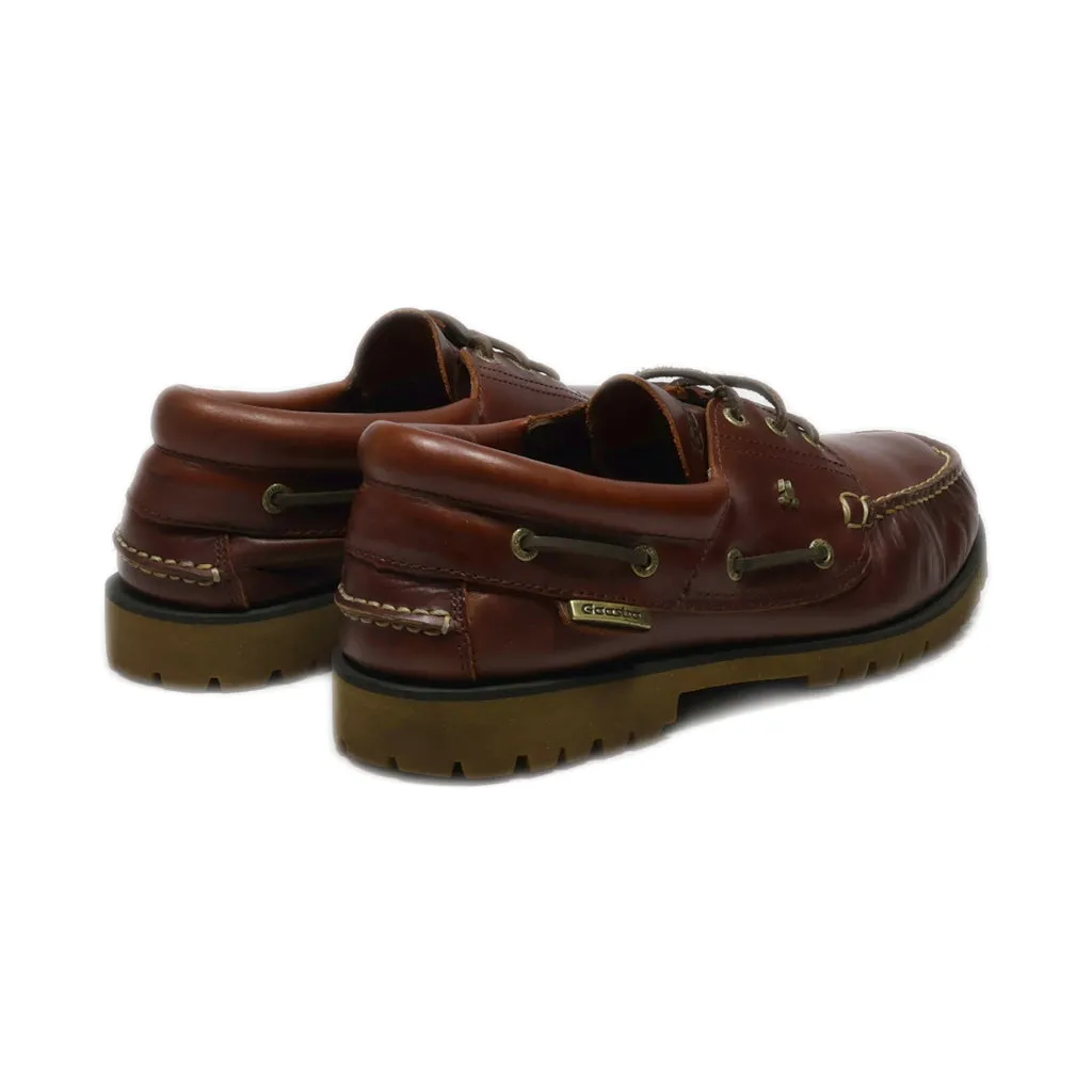 Gaastra Boat Shoes Leather Brown Colour For Men