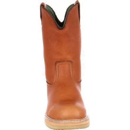 Georgia Men's Wedge Wellington Work Boot - Brown - G5153