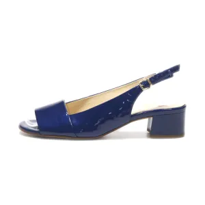 Hogl Peep Toe Leather Blue Colour For Women