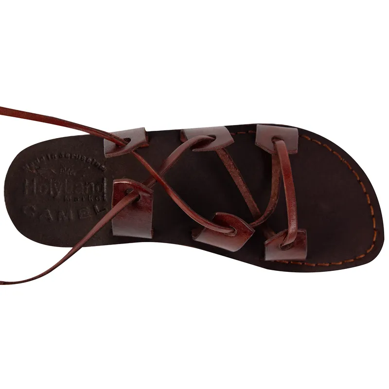 Holy Land Market Men/Women Biblical Jesus Leather/Suede Sandals/Slides From Jerusalem (Style V)