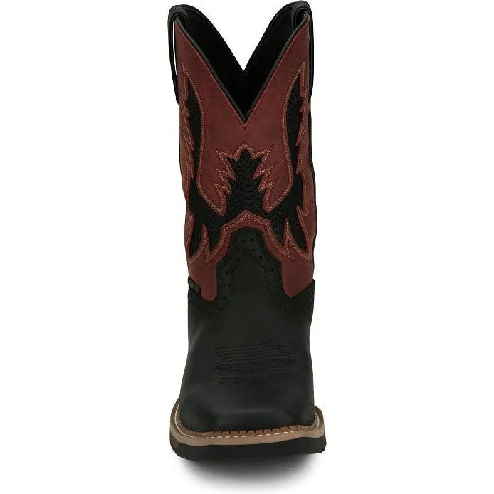 Justin Men's Bolt 11" Comp Toe Western Work Boot -Black- SE4117