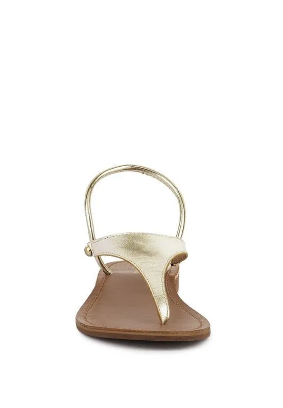 Leather Flat Thong Sandals