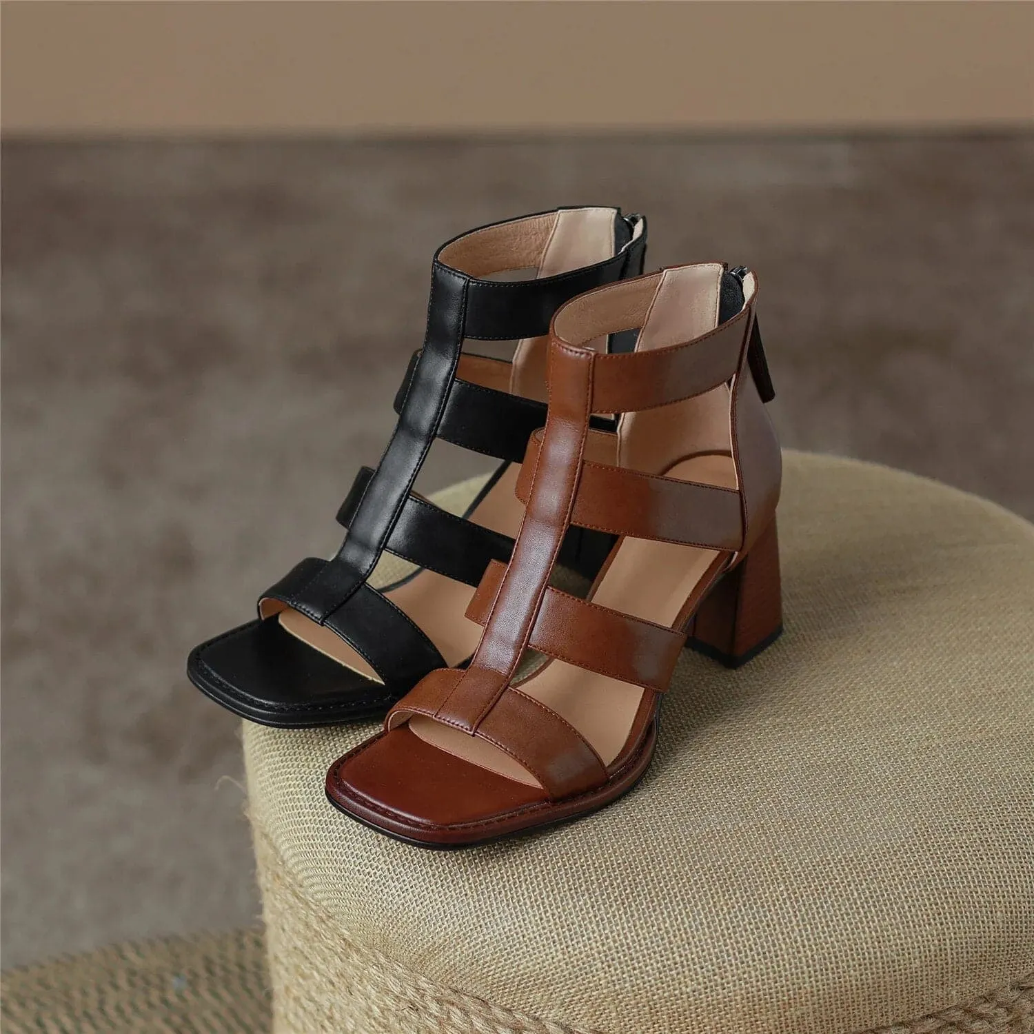 Leather Gladiator Sandals